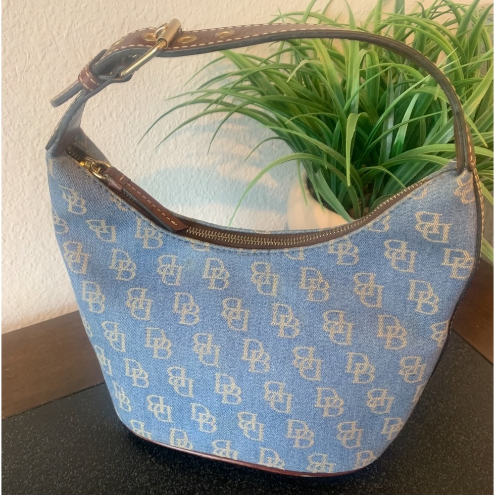 Dooney & Bourke Denim Blue Jean Bucket Bag - Picture 2 of 6
